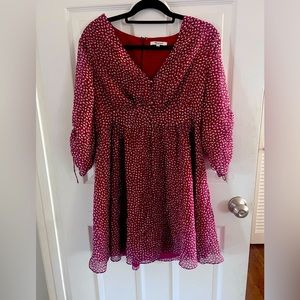 MADEWELL floral mini dress- amazingly flattering!